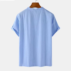 T-shirt à manches courtes col rond coupe ample pour homme, 100 % coton respirant, imprimé sérigraphié, design professionnel sur mesure - Product Image 2