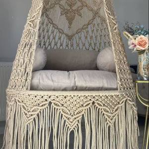 Boho Hammock <b>Chair</b>, Macrame <b>Swing</b> <b>Chair</b>, Hanging <b>Chair</b> for Indoor & Outdoor, Handmade - Product Image 1