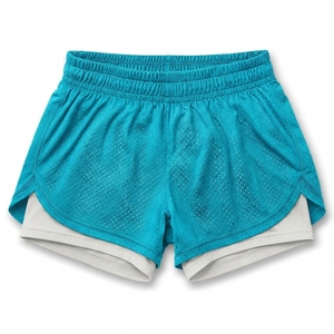 <b>Elastic</b> Drawcord Waistband 150GSM 2 in 1 Mesh Sport Shorts Compression OEM Wholesale - Product Image 1