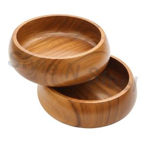 Ensemble de bols à snacks Bol à salade à dessert en bois de luxe avec serveur avec cuillère de serveur - Product Image 1