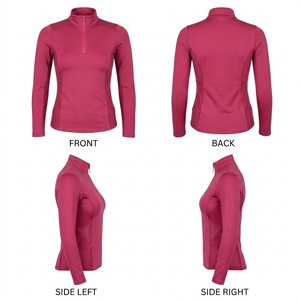 Camiseta Térmica de Equitación para Mujer, Transpirable, Elástica, con Cierre de Cremallera de un Cuarto, para Montar a Caballo - Product Image 5