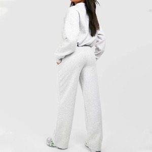 Ensemble de survêtement streetwear oversize pour femme, avec logo personnalisé, coupe large, en molleton mi-lourd délavé à l'acide, pour le sport et les loisirs, vente en gros OEM - Product Image 2