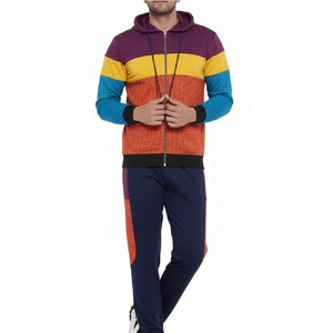 Men Hooded Casual Solid Tracksuits Custom Made Sportswear Set 100% Cotton Breathable Lightweight Fabric Winter Gym Training - Product Image 1