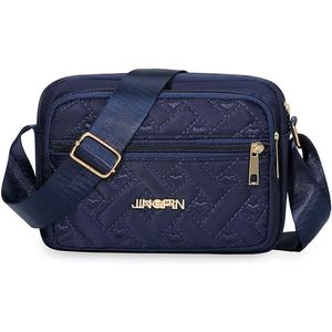 Borsa a Tracolla Trapuntata da Donna in Tessuto Oxford Multistrato con Tracolla Larga, Borsa a Mano Casual Ricamata per il Business - Product Image 1