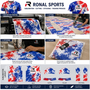 เสื้อยืดผู้ชาย RONAL SPORTS ลายพิมพ์ซับลิเมชั่น แขนสั้น ระบายอากาศ แห้งเร็ว ซับเหงื่อ ทรงปกติ คอกลม - Product Image 5