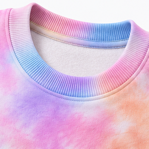 Sudadera Vintage con Efecto Tie-Dye, Estilo Urbano, de Algodón y Felpa, Cuello Redondo, Marca Privada de Fábrica, Ropa Cómoda y Casual - Product Image 5