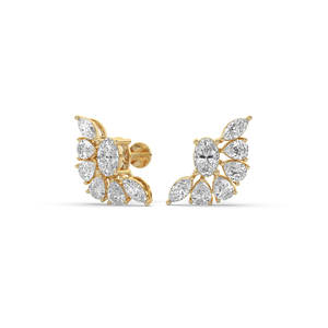 Boucles d'oreilles en diamant cultivé en laboratoire de 3,90 carats, or massif 14 carats, certifiées IGI, légères, durables, bijoux de luxe, cadeau pour femme - Product Image 4