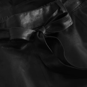 Jupe mi-longue décontractée 100 % cuir naturel pour femme, anti-plis, séchage rapide, confortable, haute qualité, hiver, effet délavé, offre spéciale - Product Image 4