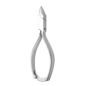 Pince à ongles en acier inoxydable finition satinée de 13,5 cm, à coupe droite, à mâchoires coniques et fines, professionnelle pour la podologie et la coupe des ongles incarnés - Product Image 2