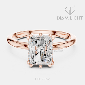 Bague de fiançailles et de mariage pour femme, cadeau de bijoux, certifiée IGI, diamant de laboratoire taille radiant 1,59 carat, ensemble de bagues en or blanc 14 carats - Product Image 3