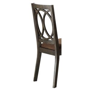 Jameson Brown Fabric & Espresso Finish <b>Dining</b> <b>Chair</b> Set of 2 - Product Image 5