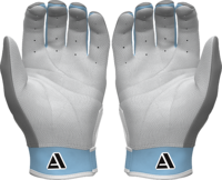 Guantes de Bateo de Béisbol Ligeros, Duraderos, Suaves, Transpirables, de Cuero de Primera Calidad, Antideslizantes, con Cierre de Gancho y Bucle, Ajuste Estándar, Color Azul Cielo