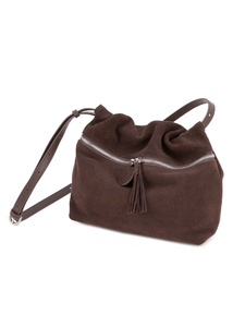 Sac à bandoulière en daim avec fermeture éclair et logo personnalisé, sacs à main, sac sous le bras, sac minimaliste simple pour femmes - Product Image 4
