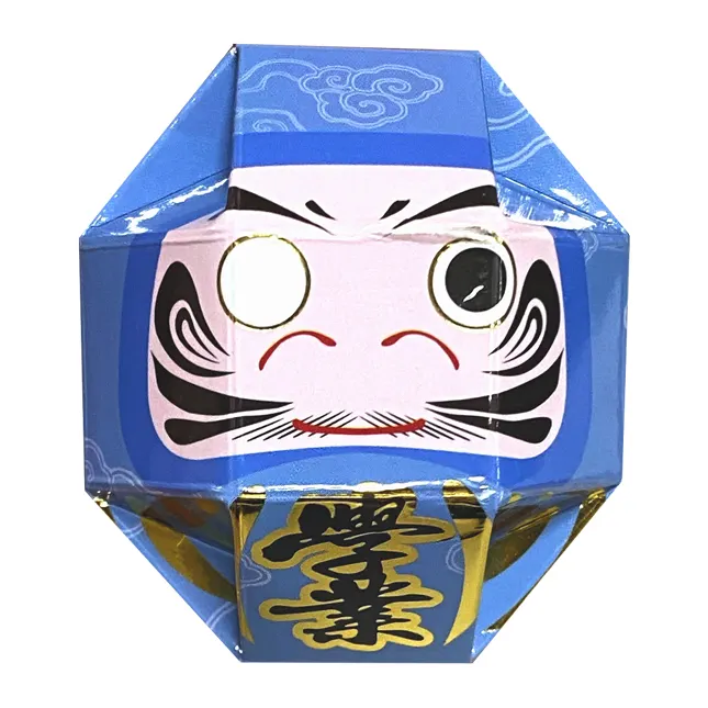 Einzigartige Daruma DIY 3D-Papier-Handwerk-Postkarte mit individuellem Druck