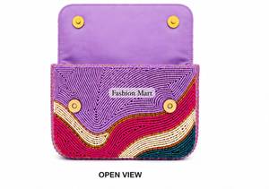 Bolso de Mano Floral con Cuentas Hecho a Mano, con Forro de Algodón con Patrón Rectangular, Cierre Magnético, para Fiestas Nocturnas - Product Image 3