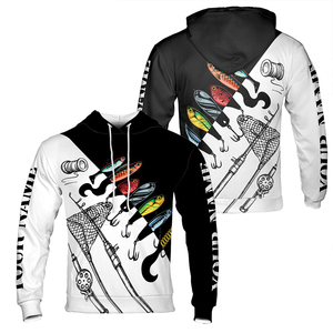 Sudadera con Capucha de Pesca Personalizada, Sudadera con Estampado Completo, Protección Solar UPF 50, Poliéster Transpirable, Ropa para Exteriores para Hombre - Product Image 1
