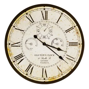 Zahid Exports Rustic Metal Southwestern Design Round <b>Wall</b> <b>Clock</b> with Roman Numerals and <b>Vintage</b> Design for Home Decor - Product Image 3