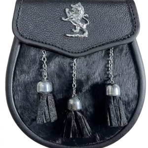 Scottish Semi-Dress Sporran | Scottish Kilt Sporran | Gothic Kilt Sporran with <b>Chain</b> <b>Belt</b> - Product Image 1