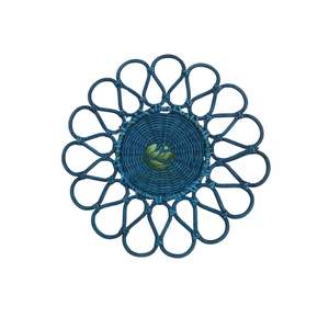 Paniers muraux décoratifs en rotin de qualité supérieure, sets de table ronds tressés, sets de table en paille faits à la main, décoration de mariage bohème, sous-verres résistants à la chaleur - Product Image 6