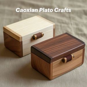 Heritage Wood Organizer Jewelry <b>Box</b> Rectangular Hinged Lid Classic Design 1 Layer Latch Dishwasher Safe Steamable Storage - Product Image 3