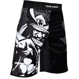 <b>Men</b> MMA <b>Shorts</b> <b>Black</b> Sublimation Print Moisture Wicking Premium Quality Breathable Design And Color Plus Size - Product Image 4