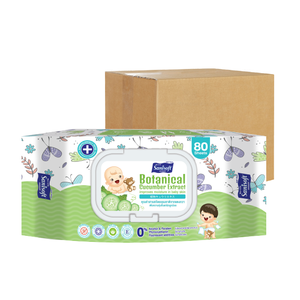 Sanisoft-Toallitas húmedas baratas y fuertes con extracto de pepino botánico, hechas de material spunlace tipo PET, paquete de 80 hojas - Product Image 3