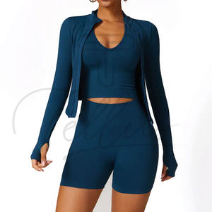 Nuevo Conjunto de Yoga de 3 Piezas para Mujer, Diseño de Última Moda, Alta Calidad, Conjunto de Yoga para Mujer al por Mayor - Product Image 4