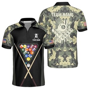 เสื้อสนุกเกอร์พูลไซส์พลัสแบบกำหนดเองสำหรับผู้ชาย บิลเลียด สำหรับเสื้อเจอร์ซีย์พิมพ์ลายแบบระเหิด แห้งเร็ว ระบายอากาศได้ดี ชุดยูนิฟอร์มกีฬาสำหรับทีม - Product Image 1