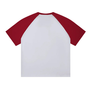 T-shirt unisexe en jersey à col rond, coupe classique, en coton épais 200 g/m², avec logo personnalisé imprimé en relief, style streetwear, colorblock décontracté - Product Image 2