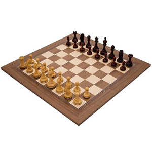 Échiquier en bois vintage artisanal, échiquier carré plat en bois de noyer de qualité supérieure, ensemble de jeux de société en bois massif - Product Image 5