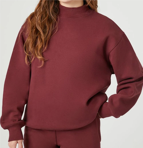 Thick Oversize Winter Printed Sequined Front Logo Womens Streetwear Sweatshirt <b>Drop</b> Shoulders Long Sleeve Mock Neck - Product Image 1