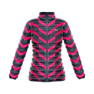 Veste matelassée à fermeture éclair pour femme, design personnalisé sublimé W4G, automne-hiver, toile imperméable, coupe-vent, respirante - Product Image 1