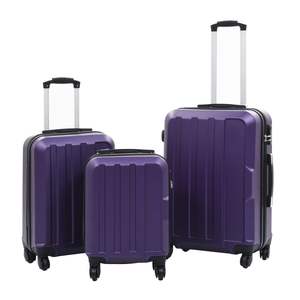 Ensemble de valises rigides en ABS violet, collection de bagages 3 pièces - Product Image 1