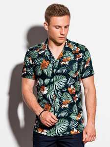 Men's Casual Short Sleeve Floral Hawaiian Shirt Turn-<b>down</b> Collar Digital Printed Summer Vacation Breathable Poplin Fabric 100% - Product Image 3