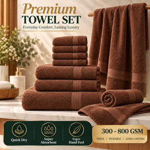 Ensemble de serviettes de bain en coton 600 gsm, qualité export, toucher extra doux, prix de gros pour les commandes en gros. - Product Image 3