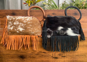 Recién llegado, productos de gran venta, moda de lujo para mujer, bolso de mano de cuero de vaca, bolso de mano con flecos de cuero genuino, bolsos de mano - Product Image 4