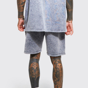 Nuevos Shorts de Hombre con Lavado Ácido, 100% Algodón, Estilo Vintage, Proveedor de Ropa Urbana OEM - Product Image 4