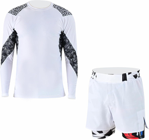 Fournisseur professionnel d'ensembles de rashguards MMA personnalisés, t-shirts et shorts de compression à séchage rapide, marque privée - Product Image 6