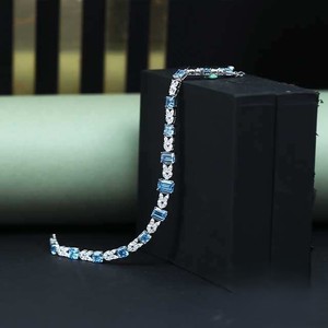 Geometric 925 Silver Chain Link <b>Bracelet</b> Minimalist Design Unisex Everyday Wear - Product Image 3
