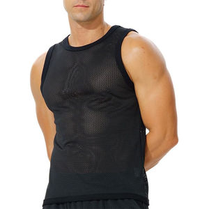 Camiseta sin mangas de punto para hombre, talla grande, cuello redondo, transpirable, holgada, estilo casual elegante, nueva colección de verano - Product Image 1