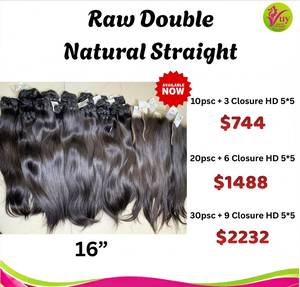 Extensiones de Cabello Humano 100% Natural VuyHair, Cierre de Cabello con Doble Trama a Máquina, 95-100g, Listas para Enviar, Precio al por Mayor - Product Image 6
