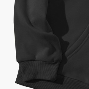 Sweat-shirt à capuche en molleton noir pour homme, coupe ample, manches classiques, style gothique, 100% coton, avec poche, vêtement d'hiver - Product Image 6