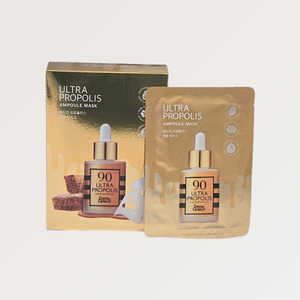Mascarilla facial JAMINKYUNG Jamingyeong Propolis Ampoule Mask 20g 10 unidades, mascarilla facial de lámina, mascarilla facial dorada, mascarillas faciales de hidrogel - Product Image 1