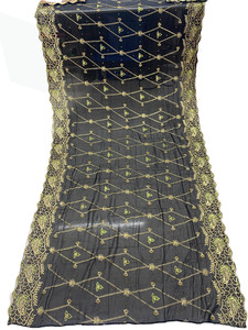 Hiyab Étnico Indio de Chifón con Estampado Floral Digital y Bordado, Pañuelo Tradicional para Cubrir la Cabeza de Mujer, Multicolor - Product Image 2