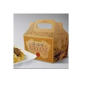 Boîte de papier d'emballage Biryani de haute qualité avec logo personnalisé Prix direct usine Boîte d'emballage de l'Inde