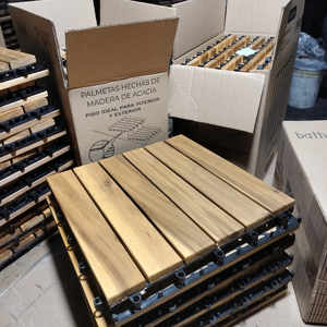 กระเบื้องพื้นไม้เอคิวอิปเปียแบบคลิกล็อค 3 ชั้น ลายไม้สี่เหลี่ยม 6 แผ่น ผลิตจากไม้กระถินเทศ คุณภาพดี กันน้ำ ผิวเรียบ ขายดีอันดับต้นๆ - Product Image 4