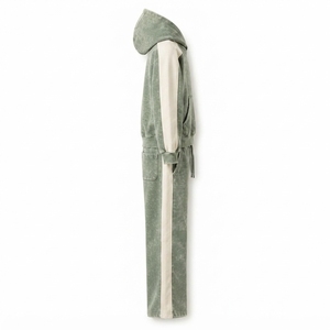Survêtements pour femmes en coton, brodés, délavés à l'acide, pour la saison hivernale, conception OEM, poids lourd, grandes tailles - Product Image 3
