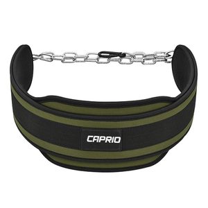 Neoprene Weightlifting <b>Belt</b> with Steel <b>Chain</b> Adjustable Waist Support Buckle Dip <b>Belt</b> for Gym Training - Product Image 3