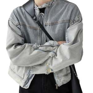 แจ็คเก็ตยีนส์ผู้ชายคุณภาพสูงขายดี ดีไซน์หลวมพร้อมซิป เสื้อโค้ทแสนสบาย Haus Industries - Product Image 4