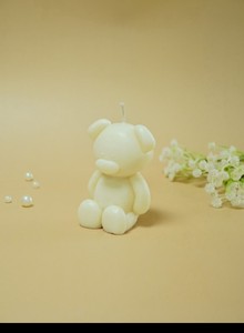 Teddy <b>Bear</b> Candle <b>Cute</b> Decorative Figurine Sweet Home Decor Accent for Birthday Wedding Celebration Party Gift - Product Image 3